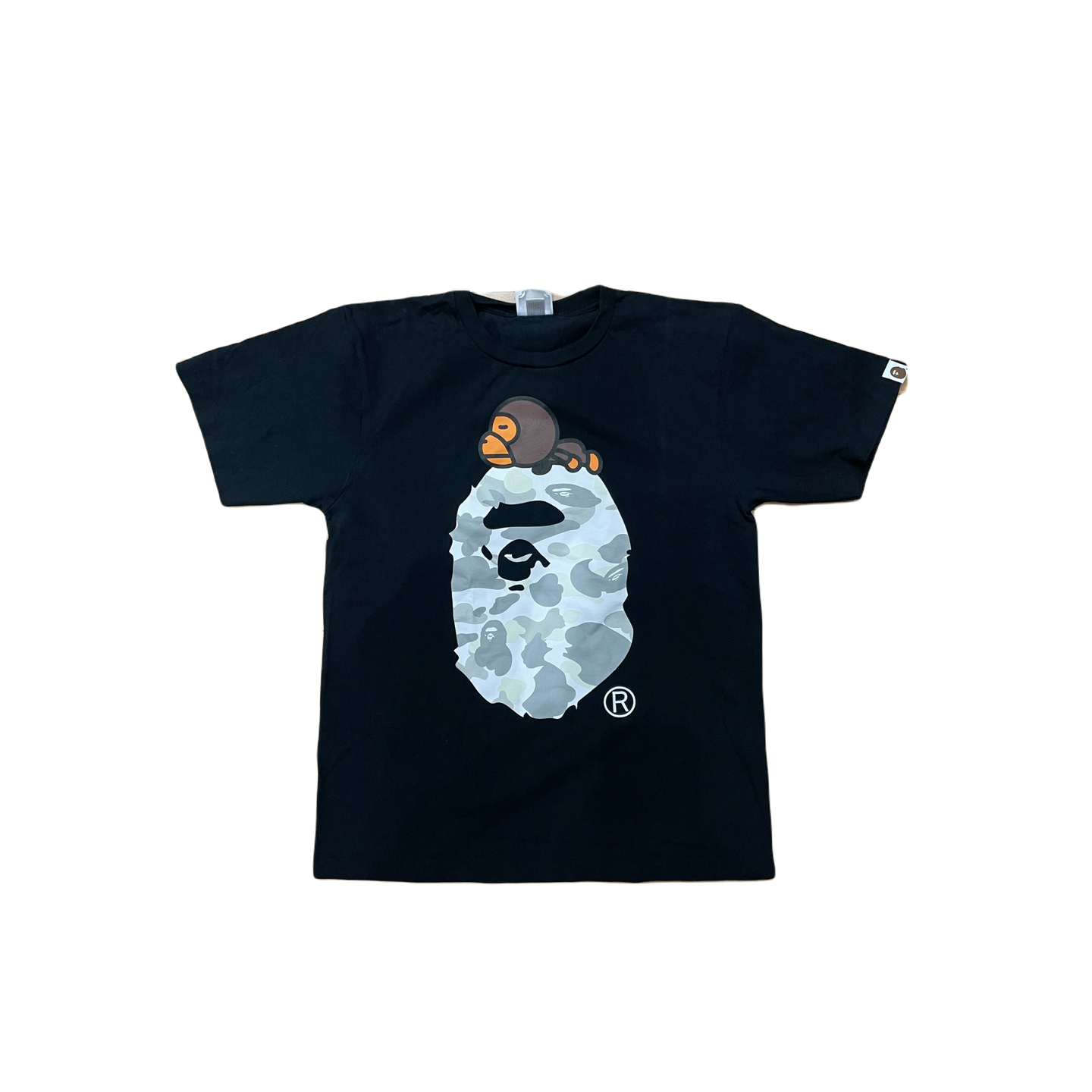 A Bathing Ape Baby Milo Sleep on City Camo Big Ape Head Tee - Black - Used