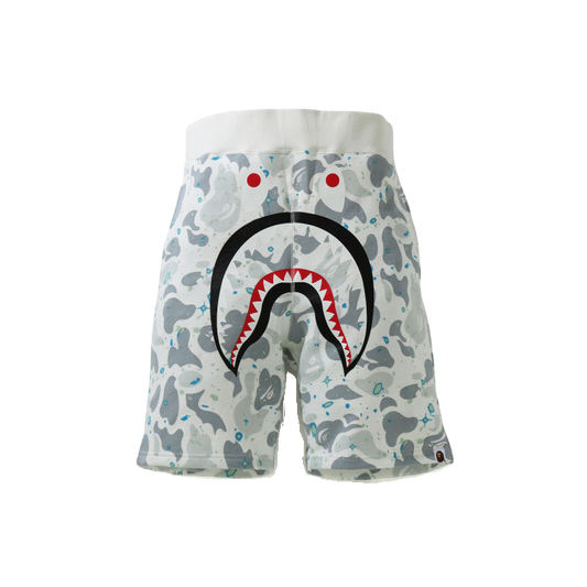 A Bathing Ape Shark Sweat Shorts - Space Camo