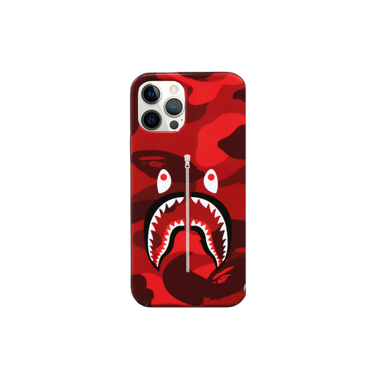 A Bathing Ape Color Camo Shark iPhone 12 / 12 Pro Case - Red