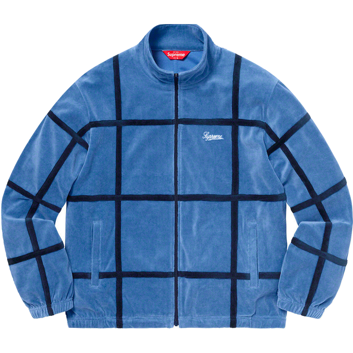 Supreme Grid Taping Velour Jacket - Blue - Used – Grails SF