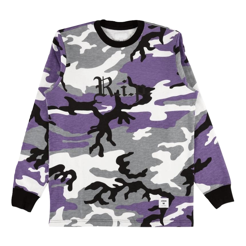 Supreme RIP Longsleeve - Purple Camo - Used