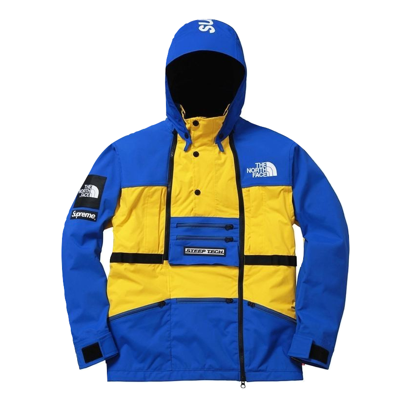 Supreme/The North Face Steep Tech Hooded Jacket - Yellow/Blue