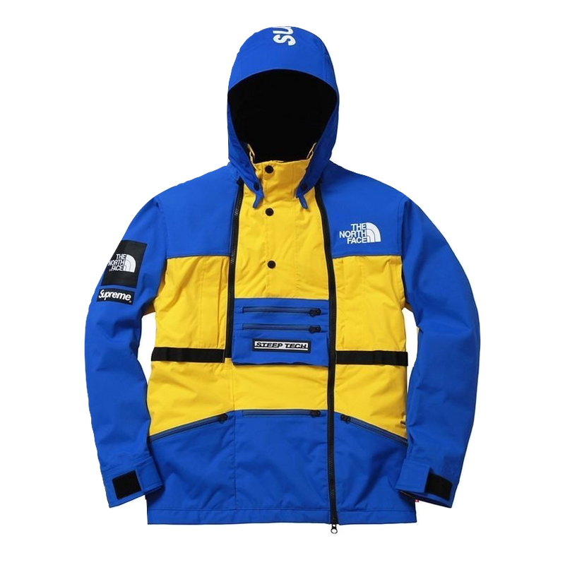 Supreme The North Face Steep Tech Hooded Jacket Yellow Blue