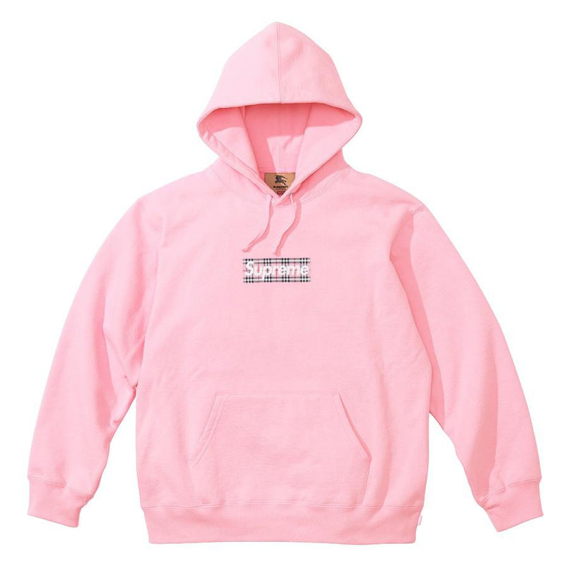 Supreme Burberry Box Logo Hooded Sweatshirt - Light Pink – Grails