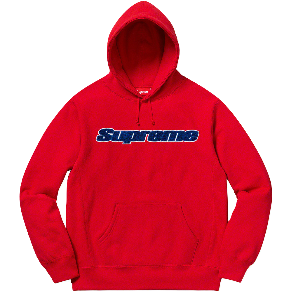 Supreme Chenille Hooded Sweatshirt - Red