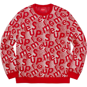 Supreme Scatter Text Crewneck Red Mサイズ - Tシャツ/カットソー(七