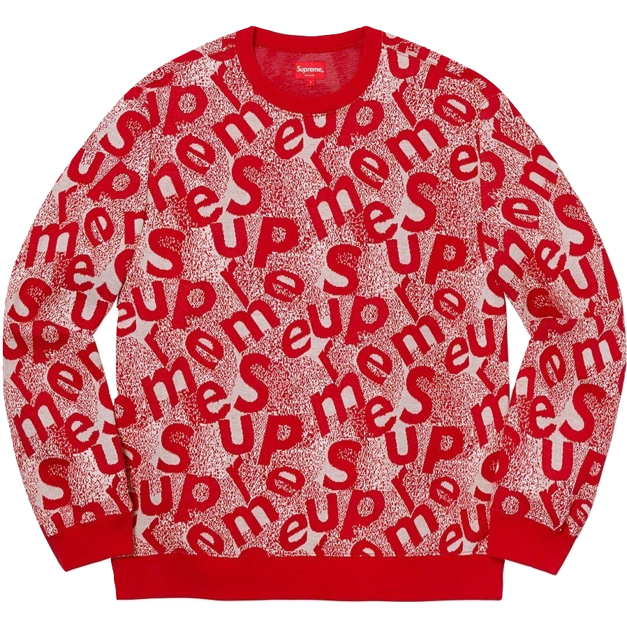 Supreme Scatter Text Crewneck - Red