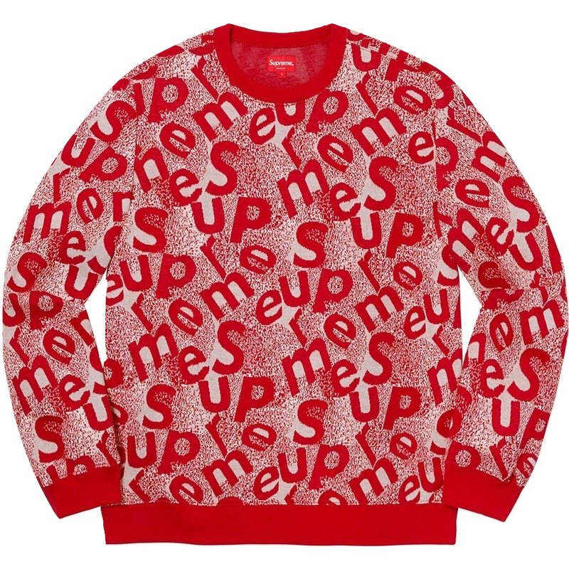 Supreme Scatter Text Crewneck - Red – Grails SF