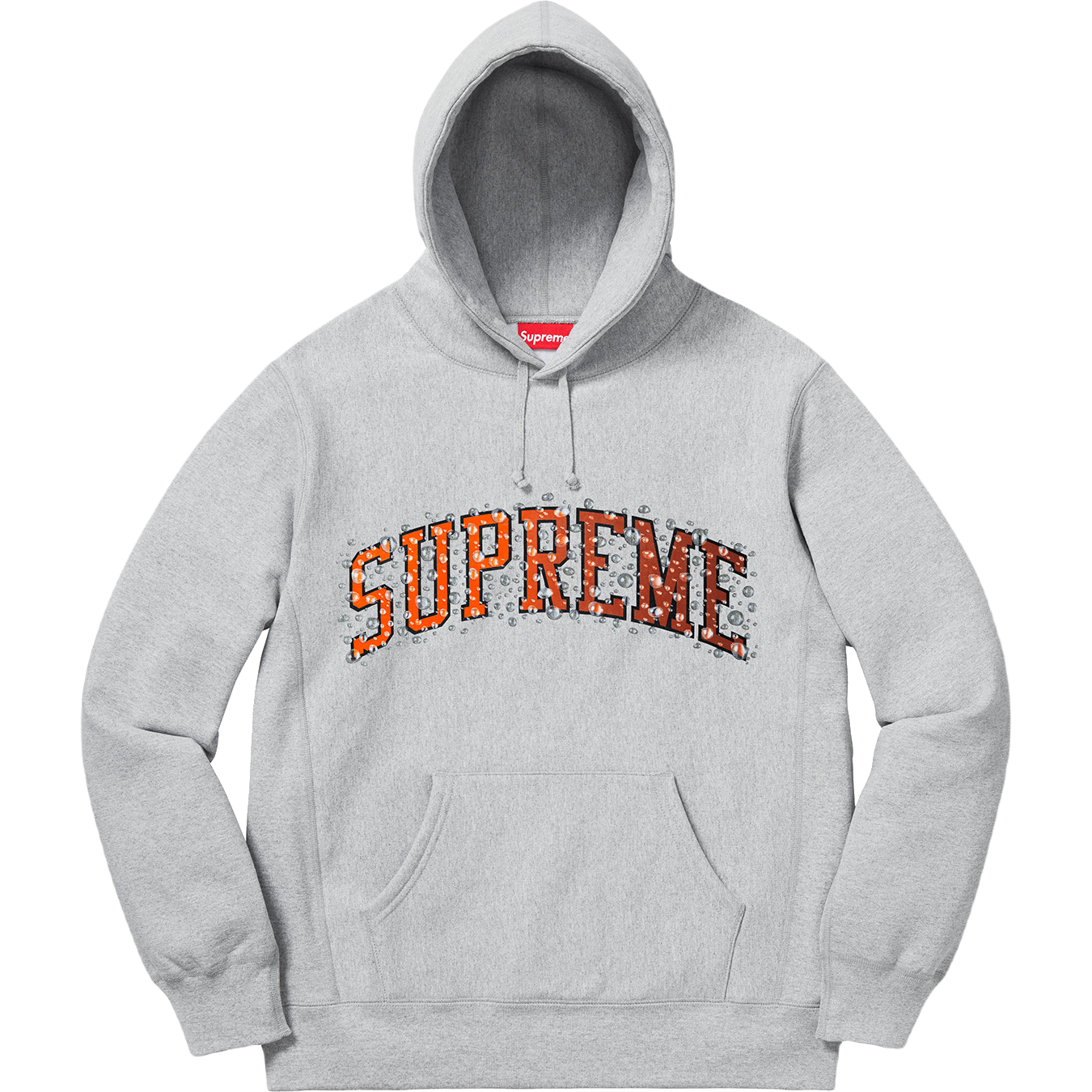 Supreme Water Arc Hooded Sweatshirt - Heather Grey - Used