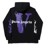 VLone x Palm Angels Hoodie - Black/Purple - Used