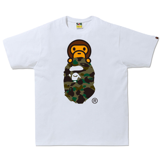 A Bathing Ape 1st Camo Millo on Ape Head - White/Green